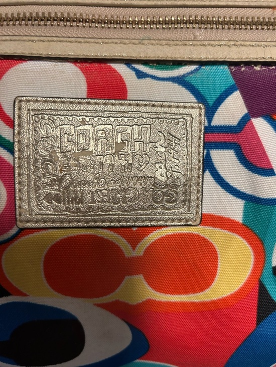 📍AS IS PROJECT! Coach Poppy Signature Large Tote Bag No Offers - Picture 3 of 16